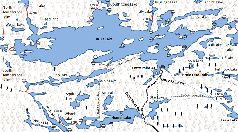 Homer Lake Map BWCA