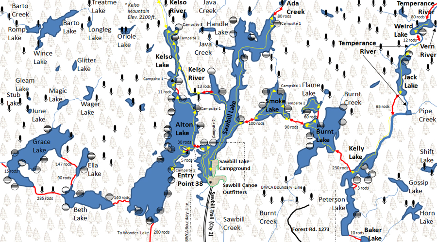 Jack Lake Map BWCA