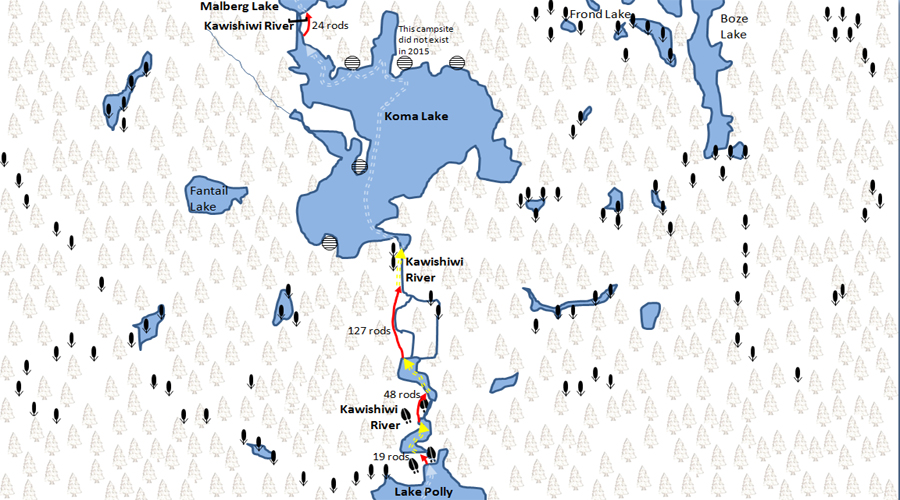 Kawishiwi River Map BWCA