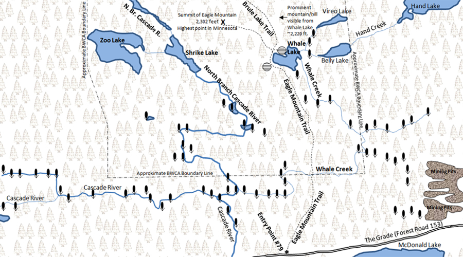 Whale Creek Map BWCA