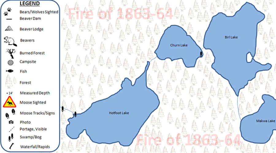 Humpback Lake PMA Map BWCA