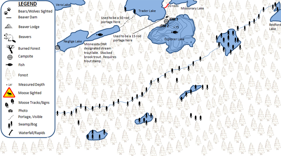 Spider Lake PMA Map BWCA