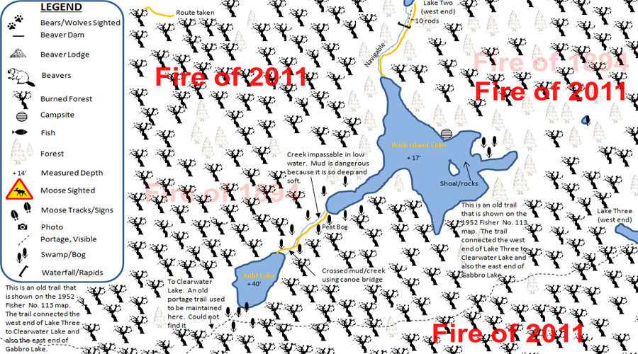 Weasel  Lake PMA Map BWCA