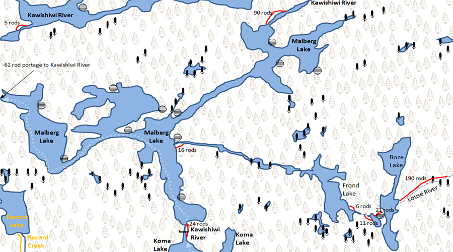 Malberg Lake Map BWCA