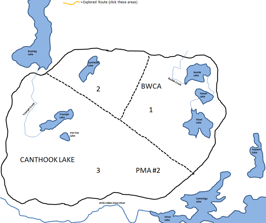 Canthook Lake PMA Map BWCA