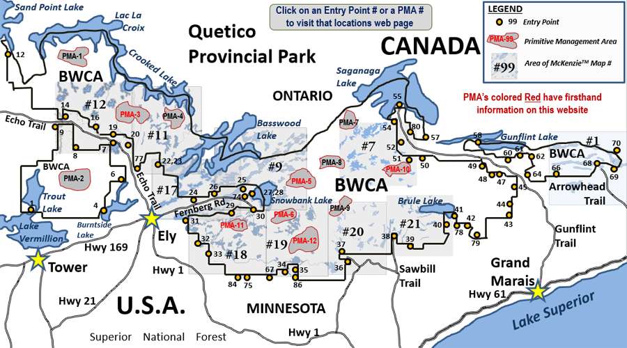 boundary waters canoe trip routes